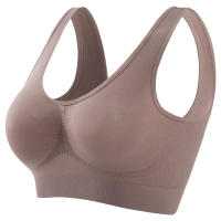 Women solid color fitness sports bra top gym yoga athletic tight workout soft brassiere padded - details 37