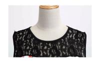 Lace patchwork summer women a line elegant vintage party dress with belt - details 49