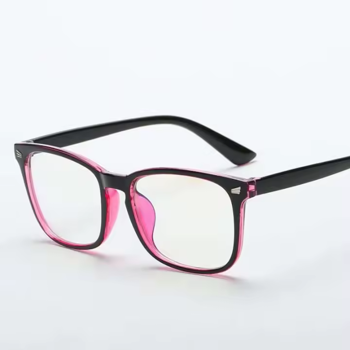 Gafas de conjunto completo para hombres y mujeres, cuadradas, neutrales, lisas, a la moda, gafas de protección contra la radiación óptica - 1