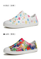 Agujero zapatos pareja verano nuevo graffiti transpirable impermeable hombres y mujeres ocio playa vadeando sandalias huecas - details 26