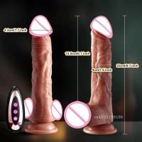 Consolador grande vibrador recargable Artificial telescópico oscilación silicona consoladores con calefacción Control remoto mujeres para vibradores - details 4