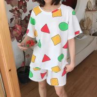 Pijama Sin Chan para hombre, Pijama Sinchan de algodón, conjuntos cortos de verano, pijamas japoneses para parejas, ropa de dormir para hombre y mujer 2024 - details 1