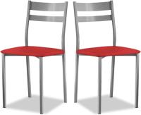 Dos Sillas de Cocina Respaldo Franjas Beige - details 19