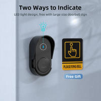 Timbre inalámbrico con 2 receptores enchufables, timbre de puerta impermeable IP65, rango de funcionamiento de hasta 1050 pies/320M, 5 ajustes de volumen L - details 5