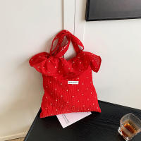 2025 nueva malla bolso de hombro hada viento hoja de loto borde bolso femenino gasa bolso de mano - details 14