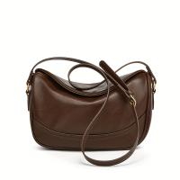 2025 Nuevo bolso de hombro con textura arrugada para mujer - Correa ajustable, herrajes en tono dorado, cierre de cremallera, negro, diseño minimalista elegante para desplazamientos y viajes, bolso elegante, bolso moderno, construcción duradera, bolso de - details 6