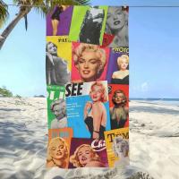 Clásico M-Marilyn M-Monroe película de los años 50, regalo de piscina suave para viajes, gimnasio, ducha, Camping, toalla de playa grande deportiva de secado rápido - details 3