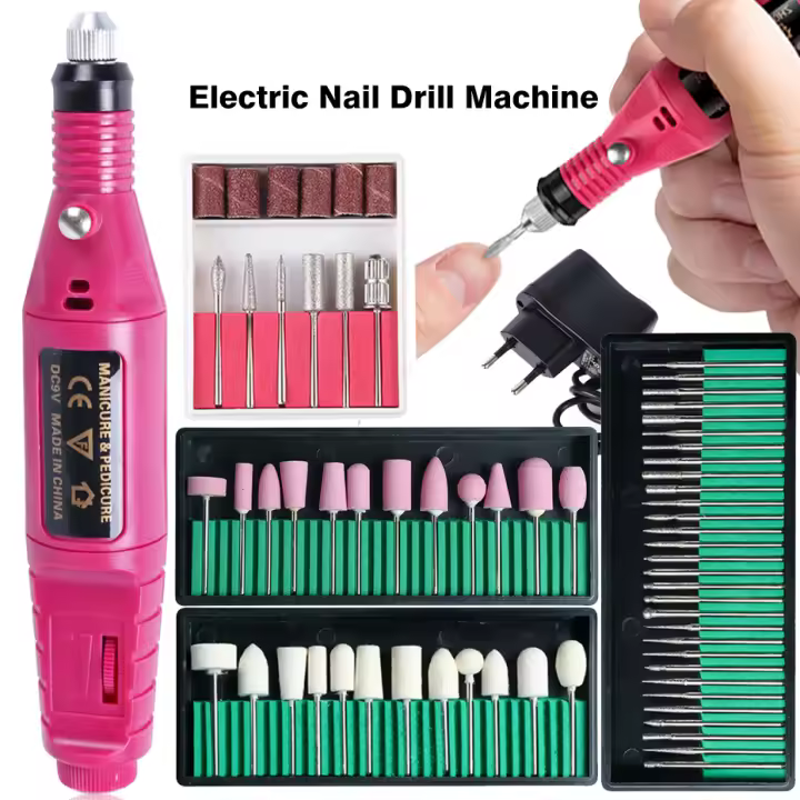 Máquina de perforación de uñas profesional Maniceléctrica fresfresfresfresset Herramientas de remoción de esmalte de uñas con batería normal Producto de bienestar - 1