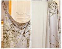 Camisón estampado de 2 piezas para mujer, vestido de novia, albornoz, ropa interior de satén con cuello en V, pijama con tirantes - details 1