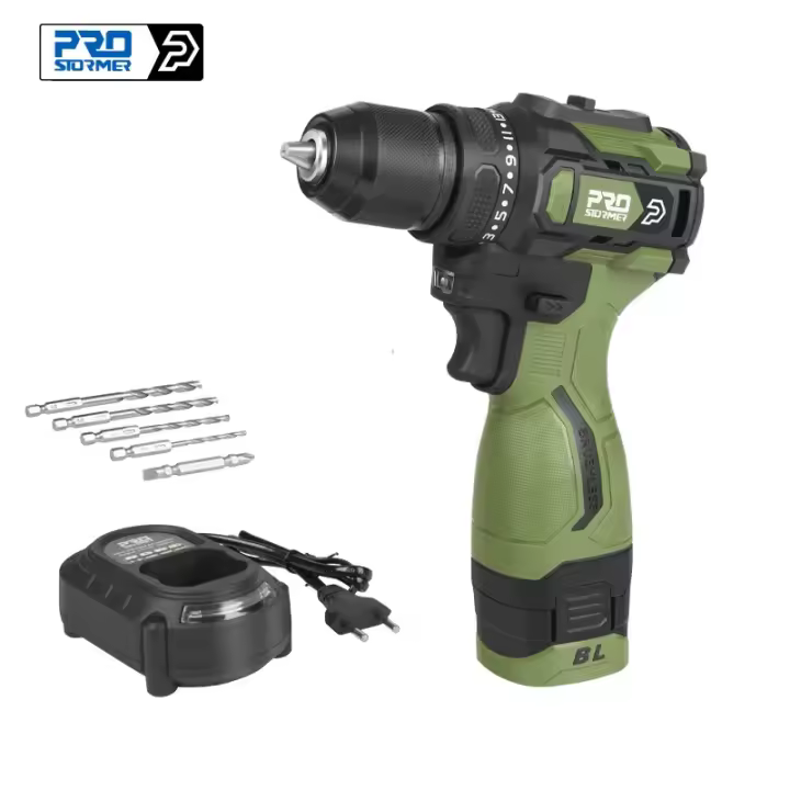 Mini Taladro Eléctrico sin Escobillas 17V PROSTORMER 55NM Fuente de Alimentación de Batería Li-ion 5pcs Bit Power Taladro de Pared Cordless - 1