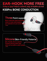 VAORLO Auriculares inalámbricos originales de conducción ósea verdadera IPX6 Impermeables HiFi Deportes Correr Juegos Música Gancho para la oreja Auriculares Bluetooth 5.3 con micrófono Compatible con Sony Xiaomi iPhone - details 8