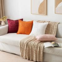 1 funda de almohada de pana con empalme, sofá súper suave, decoración a rayas, almohadas texturizadas para cojín de cama de 18.0 x 18.0 in - details 7