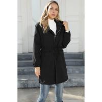 Parabrisas de terciopelo con capucha para mujer, chaqueta de longitud media, nuevo estilo, talla grande - details 14