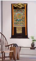 Cuadro de pared Tangka de Buda Tara verde, imitación tántrica Xizang, pintado a mano, murales decorativos tibetanos para el hogar, veintiuno - details 8