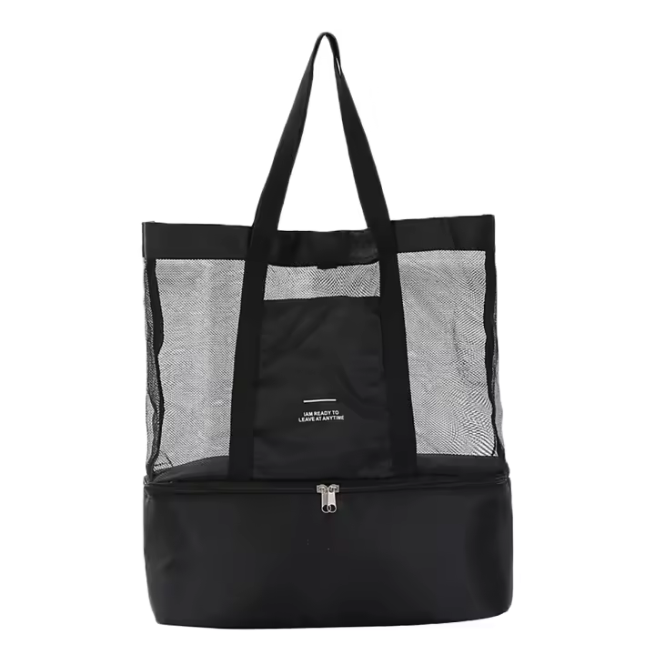 Oversized Mesh Beach Tote Bag Lightweight And Large Capacity For Drinks Snacks Or Picnic Lunches - 1