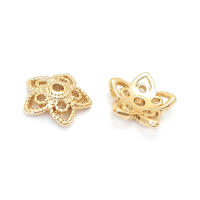 Tapas de cuentas de copos de nieve de latón de Color dorado de 18K, accesorios de alta calidad para manualidades, materiales para hacer joyas, sitio web oficial de Rosediy - details 7