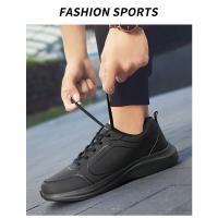 Zapatillas de deporte de cuero de alta calidad para hombre, zapatos informales impermeables, zapatillas ligeras para correr al aire libre, Tenis deportivos, zapatos planos masculinos - details 8