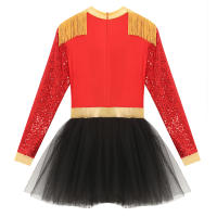 Vestido con tutú para mujer, uniforme con borlas, disfraz de baile, Halloween, Navidad, carnaval, fiesta temática, maestro de circo - details 10
