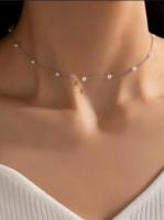 Elegante collar decorado con perlas de imitación para mujer, joyería de regalo para novia, collar exquisito de moda, joyería elegante para fiesta y decoración diaria - details 0
