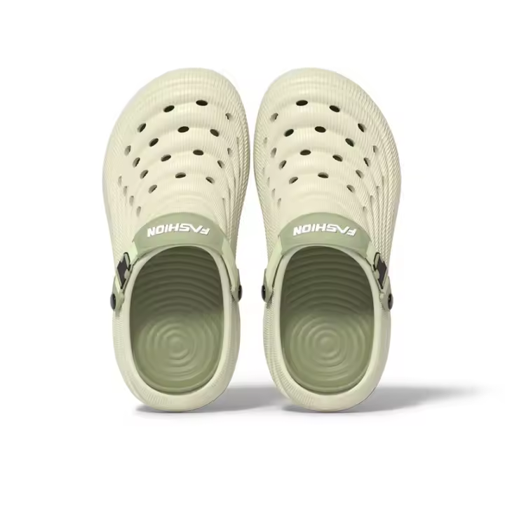 Zapatos de los hombres agujero zapatos de verano de suela gruesa antideslizante desgaste exterior sandalias al aire libre bolsa eva cabeza zapatos de playa vadear zapatillas frías hombres - 1