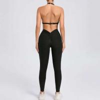 Conjunto de yoga sin costuras para mujer, pantalones de chándal de cintura alta con bolsillos para levantar la cadera, tres sujetadores sin espalda, Body de entrenamiento de gimnasia - details 13