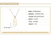Collar Colgante De Gato Lindo Skyrim Para Mujeres Y Niñas Cadena De Metal Inoxidable Moda Joyería Regalo Amigo Color Frío - details 5
