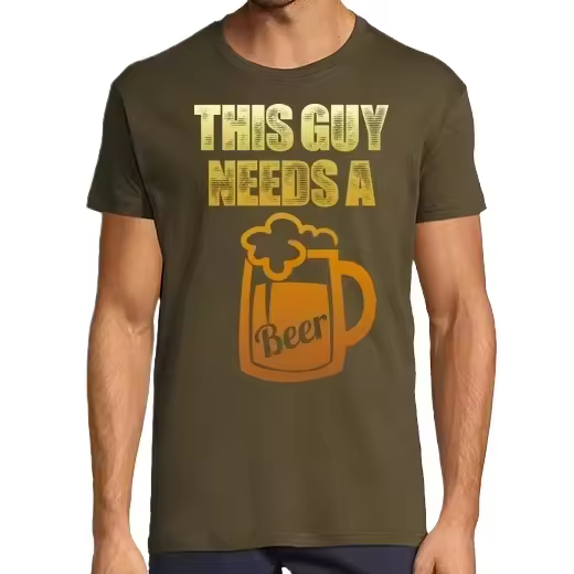este tipo necesita una cerveza Camisetas CERVEZA,Pack Regalo Camiseta Personalizada - 1