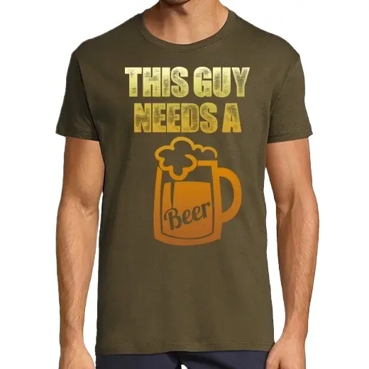 este tipo necesita una cerveza Camisetas CERVEZA,Pack Regalo Camiseta Personalizada - 1