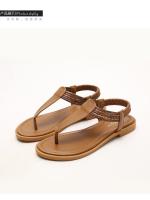 Sandalias de punta para mujer, nuevo estilo 2025, estilo étnico bohemio, combinación de colores simple, zapatos romanos de viaje retro - details 6