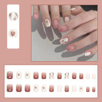 Kit de uñas de tulipán degradado dulce, uñas adhesivas de cubierta completa para decoración de dedos del hogar DIY - details 1