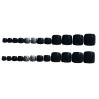 Uñas postizas para dedos de los pies, Uñas postizas impermeables y transpirables para manicura, persona experta, color negro sólido - details 7