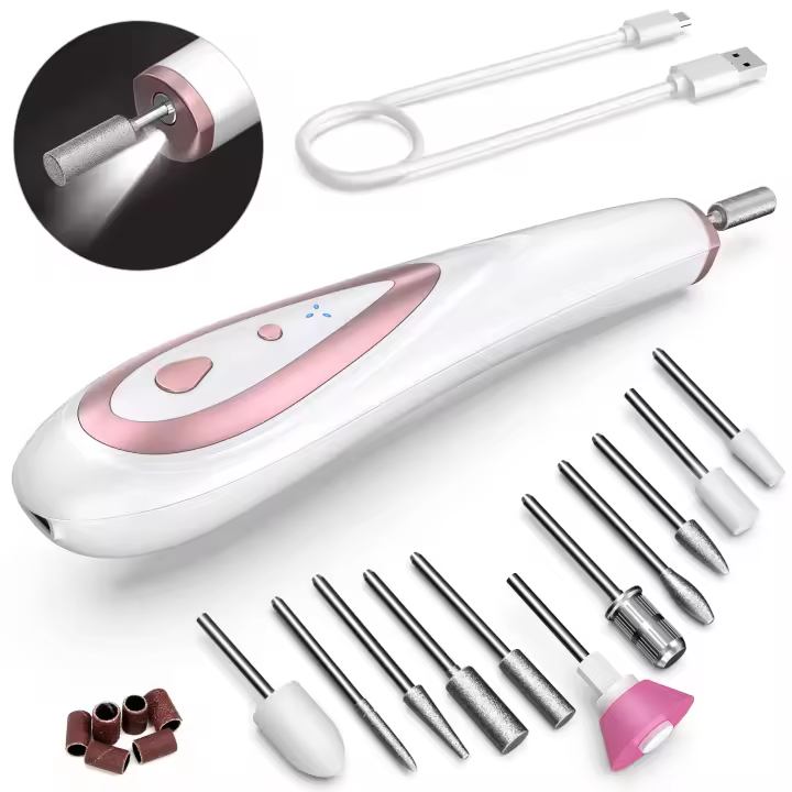 Kit Profesional de Manicura y Pedicura sin Cable Set Eléctrico Portátil para Cuidado de Uñas Recargable - 1
