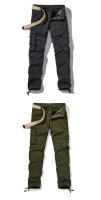 Pantalones cargo casuales para hombre, joggers atléticos, pantalones rectos sueltos de algodón - details 2