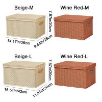 Caja de almacenamiento plegable para ropa, contenedores de almacenamiento lavables a prueba de polvo con tapa, cesta de lavandería de gran capacidad para el hogar - details 0