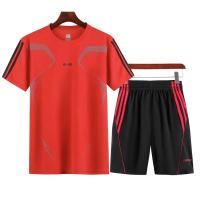 Conjunto Casual de Verano para Hombres Camiseta y Pantalones Cortos de Tenis, Traje Transpirable, Ropa para Correr de Secado Rápido, Tallas Grandes XXS-6XL, 2 Uds - details 5