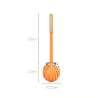 Cepillo de Inodoro de Silicona con Mango Largo y Cabeza Plana Soporte en Forma de Concha para Limpieza de Ángulos Muertos Accesorio de Baño Esencial - details 13