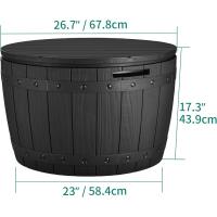 Arcón de Ordenación Exterior 127L, Caja de Almacenamento de Jardín para Exteriores Muebles de Patio Piscina Material - details 14