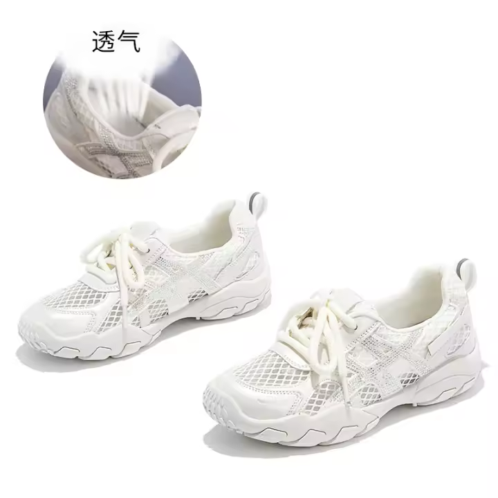 Verano nuevo cómodo y transpirable moda versátil casual zapatos de mujer plataforma zapatos deportivos. - 1