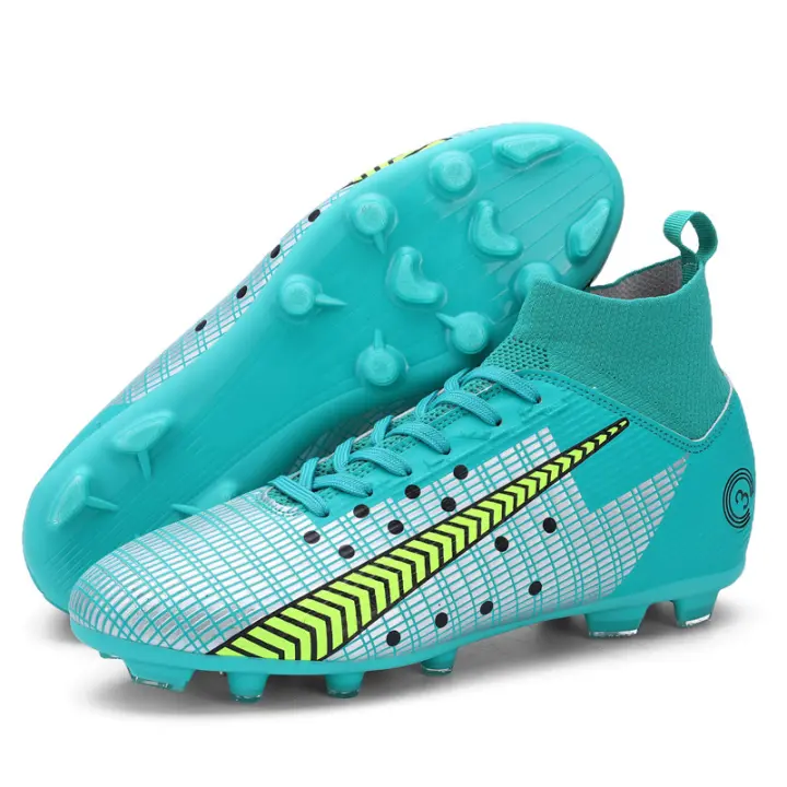 Zapatos de fútbol de entrenamiento para césped con uñas rotas largas y transpirables de caña alta para hombres y mujeres - 1