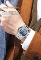 Reloj de Lujo Clásico Retro para Hombres Automático, Correa de Cuero, Reloj de Cuarzo a la Moda, Resistente al Agua, Luminoso - details 13