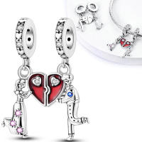 Colgante con cuentas de plata de ley 925, pulsera Original para fabricación de joyas, regalo del Día de San Valentín - details 9