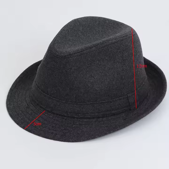 Gorro de lana retro jazz para hombre, otoño e invierno. - 1