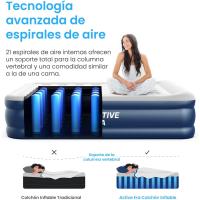 Colchón inflable matrimonial - 203 x 152 x 48 cm - con bomba eléctrica incorporada y almohada integrada - colchón inflable - details 21
