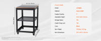 SucceBuy Soporte para cepilladora, capacidad de 100 libras, altura ajustable con 4 ruedas estables y almacenamiento, ideal para la mayoría de cepilladoras, sierras y herramientas eléctricas de banco - details 1
