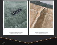 Pantalones de Veludo Cálidos de Invierno Moda de Negocios Casuales para Hombres Tela Elástica - details 7