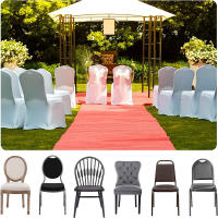 Fundas elásticas de LICRA para silla de boda, cubierta Universal para restaurante, banquete, Hotel, comedor, fiesta, 2 estilos, 10 piezas - details 10
