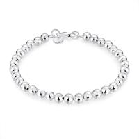 Pulsera de plata de ley 925 de 18-20CM, cuentas exquisitas de 6MM, joyería de regalo para fiesta y boda a la moda para mujer - details 0