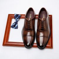 Zapatos Oxford De Cuero Para Hombre, Zapatos Formales De Cuero Genuino Con Tres Juntas Y Altura Interior Aumentada 6cm - details 4
