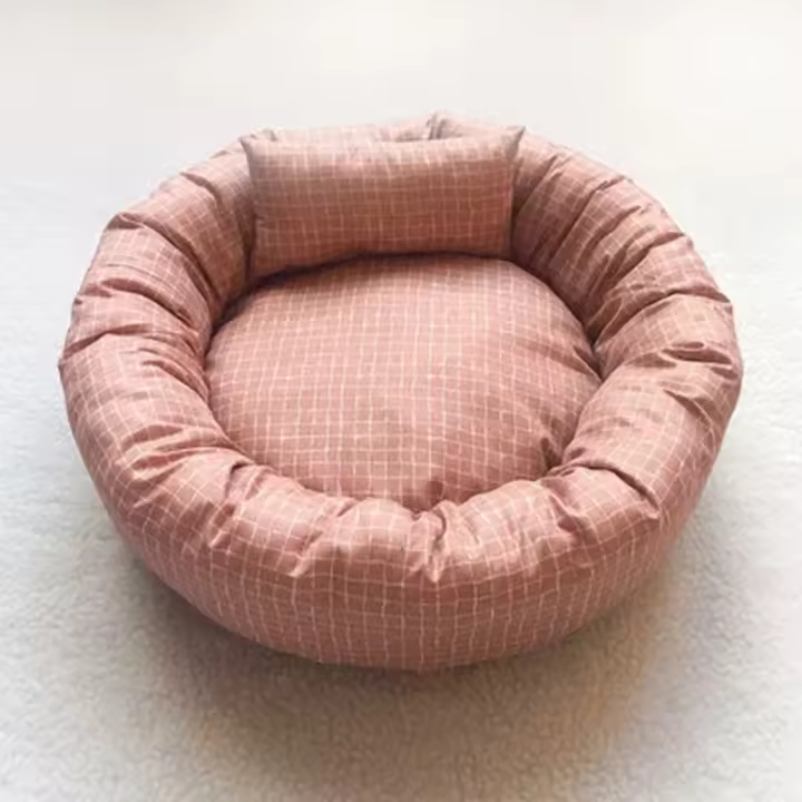 Camas redondas para perros y gatos, alfombrilla de tela suave Universal para todas las estaciones con almohada, cojines para dormir, sofá, accesorios para perros - 1