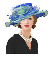 Elegante Sombrero de Derby de Organza Estilo de Fedora de Verano con Gorro Secado en Secado - details 2